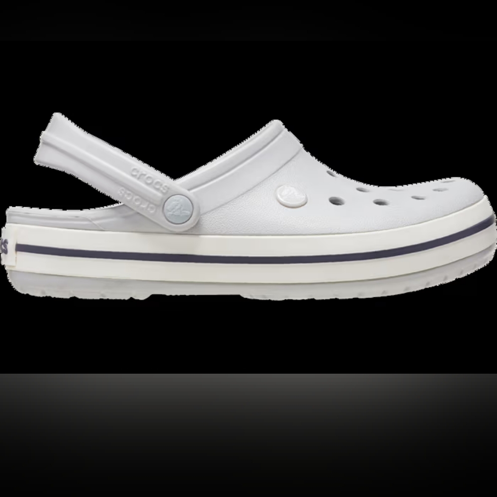 Crocbrand Classic Clog - White w/ Black Stripe